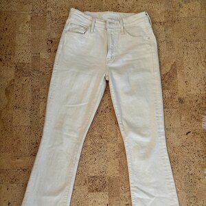 MOTHER The Insider Ankle Fray Jeans